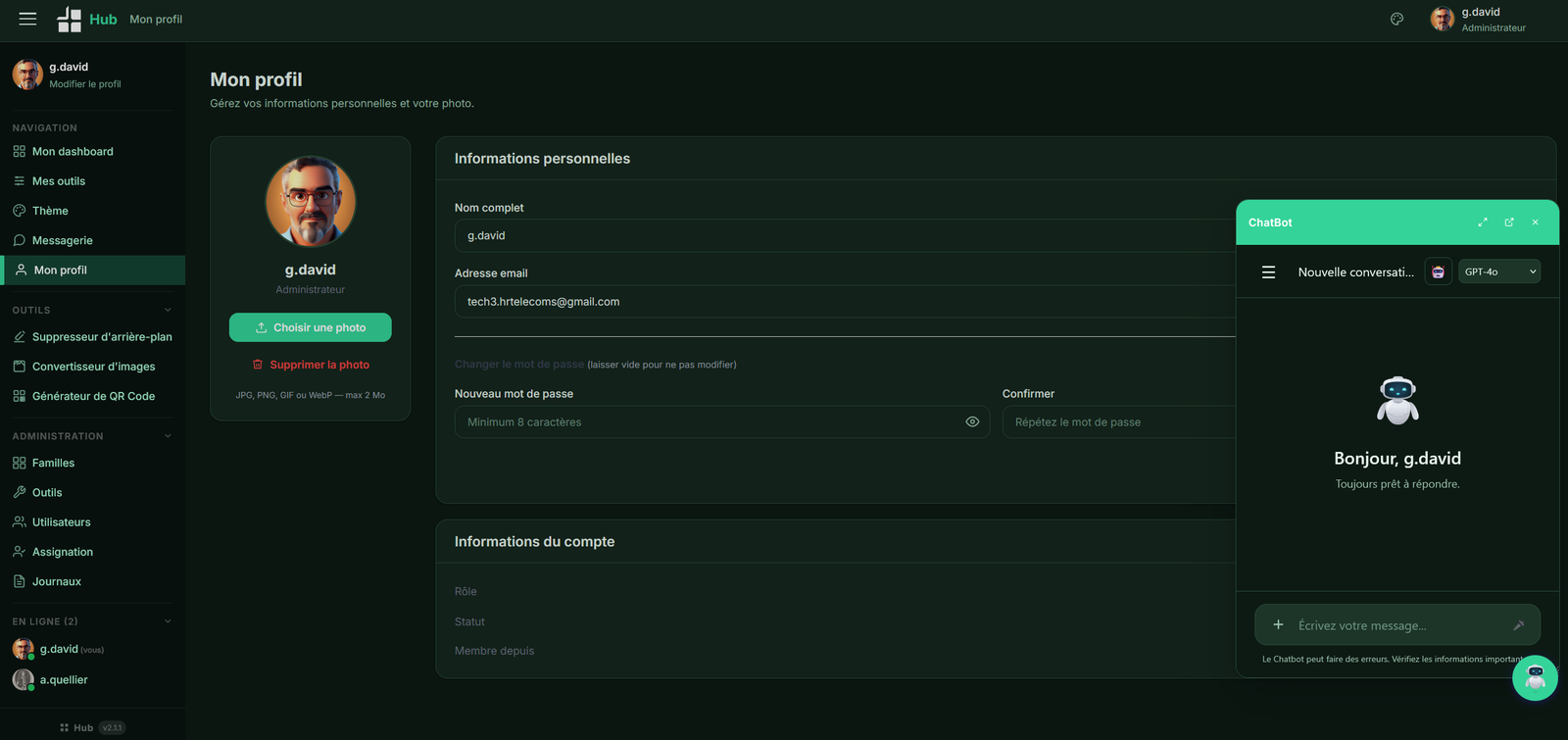 Hub d'outils — visuel 2