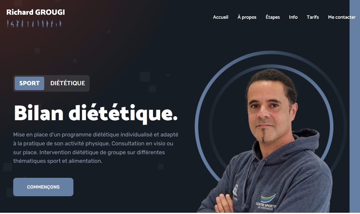 Site Web vitrine - Diététicien