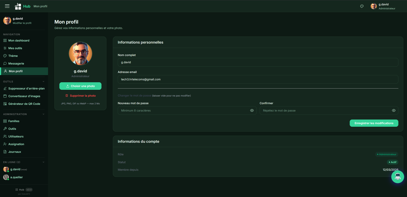 Hub d'outils