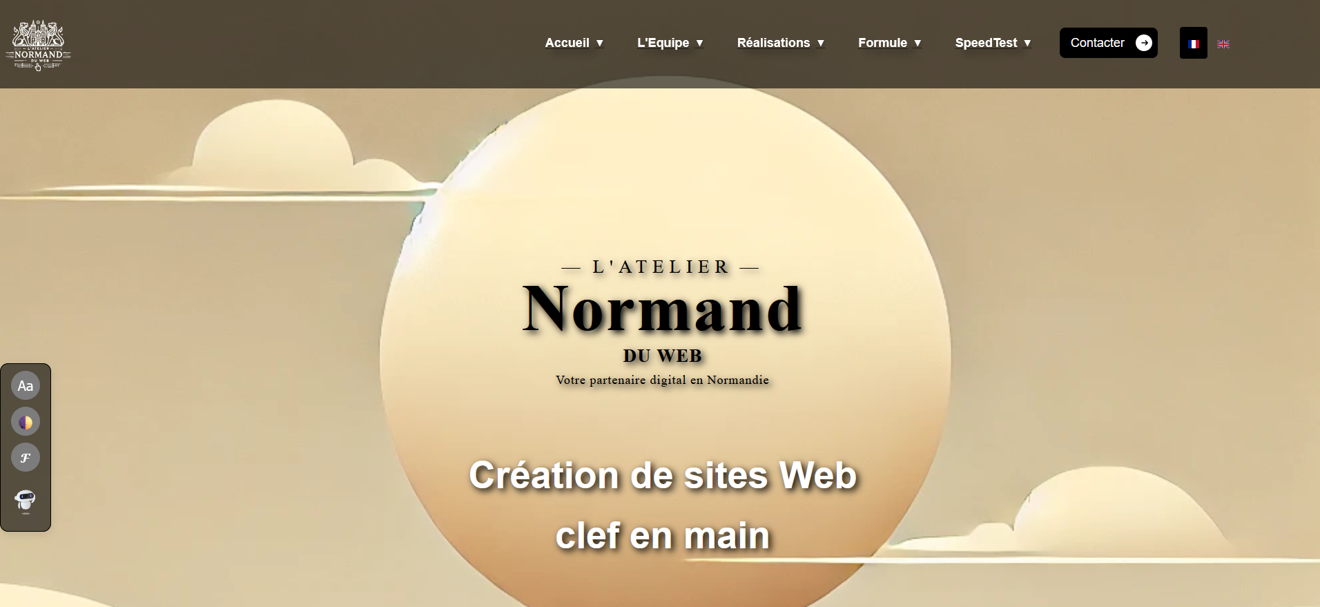 SIte web principal de l'Atelier Normand du Web
