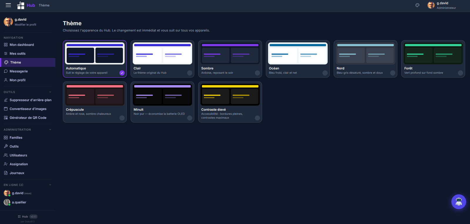 Hub d'outils — visuel 3